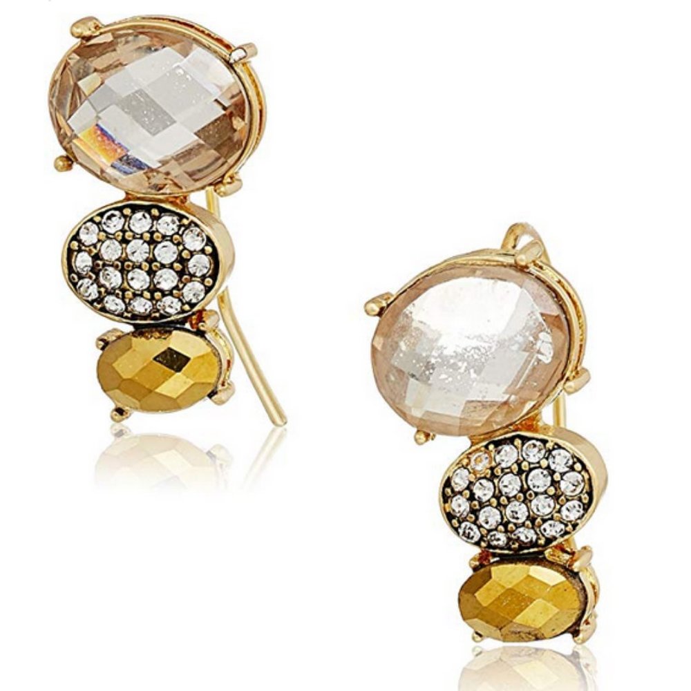 LONNA & LILLY Stone Crawler Earrings